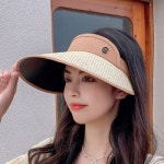 라일리 Rly 여성 내부 블랙 코팅 햇빛 차단 G영문 밀짚 썬캡 10264463 - 에누리 가격비교
