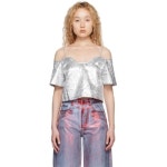 가니 실버 오프숄더 블라우스 231144F110047 - 에누리 가격비교