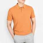 트레몰로 오렌지 투버튼 카라 반팔 니트 BS3M242123 - 에누리 가격비교