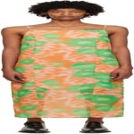 가니 오렌지 프린트 슬립 미디 드레스 231144F054033 - 에누리 가격비교