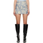 가니 블루 자카드 미니 스커트 F8325 695 Silver Lake Blue - 에누리 가격비교