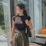 오노마 ONM 여성 숏 민소매 골지 슬림 반팔티 여름 반팔 티셔츠 14929315 - 에누리 가격비교