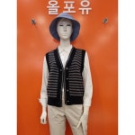 올포유 편하고 부드러운 소재 여성 스트라이프 오픈형 니트 베스트 ALSVM7231199 블랙 100 L - 에누리 가격비교