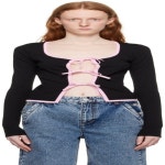 모스키노 블랙 타이 스트랩 가디건 232132F095001 - 에누리 가격비교