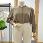 오프리미츠 세이브존01 하이넥 금장단추 오픈블라우스 B24BL2907 S19322319 - 에누리 가격비교