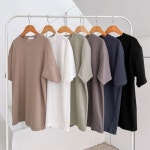 리빌모아 남자 데일리 반팔 라운드 티셔츠 남여 반팔티 5C4-TSH-Q006-블랙 - 에누리 가격비교