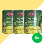 동서식품 리치스 파인애플 슬라이스 3kg [5개] - 에누리 가격비교