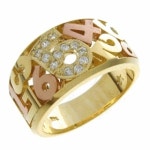 14K 럭셔리 5 고급 큐빅 반지 j-508-1r 14K반지 - 에누리 가격비교