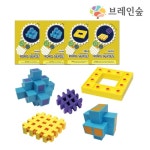 우드피아 브레인숲 매쓰플레이 3단계 결합 4종세트 핀홀퍼즐,크로스퍼즐,6버퍼즐,9버퍼즐 브레인숲 - 에누리 가격비교