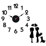 홈코코 압축스펀지 블랙 숫자 고백 벽시계 - 에누리 가격비교