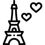 Eiffel tower - Free monuments icons Eiffel tower free vector icons designed by Freepik