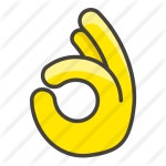 Ok - Free gestures icons Ok free vector icons designed by Webalys