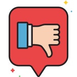 Dissatisfied - Free social media icons Dissatisfied free vector icons designed by Flat Icons
