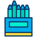 Crayons - Free art icons Crayons free vector icons designed by Kiranshastry