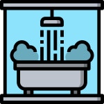 Bath - Free furniture and household icons Bath free vector icons designed by surang