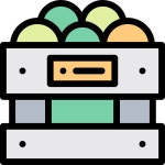 Fruit box - Free food icons Fruit box free vector icons designed by Freepik