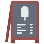 Signboard - Free food icons Signboard free vector icons designed by Nikita Golubev