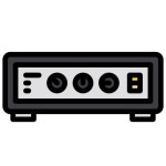 Amplifier - Free music and multimedia icons Amplifier free vector icons designed by xnimrodx