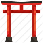 Itsukushima shrine - Free buildings icons Itsukushima shrine free vector icons designed by justicon