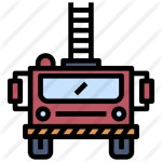 Ladder truck - Free transport icons Ladder truck free vector icons designed by Jongrak