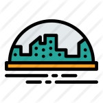Space colony - Free miscellaneous icons Space colony free vector icons designed by lutfix