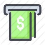 Money withdrawal - Free business and finance icons Money withdrawal free vector icons designed by Frey Wazza