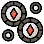 Casino chips - Free entertainment icons Casino chips free vector icons designed by surang