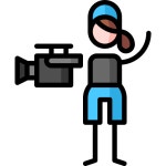 Video camera - Free technology icons Video camera free vector icons designed by Freepik