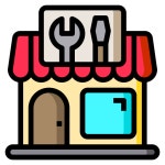 Repair shop - Free buildings icons Repair Shop free vector icons designed by catkuro