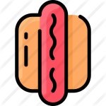 Hot dog - Free food and restaurant icons Hot Dog free vector icons designed by Vitaly Gorbachev