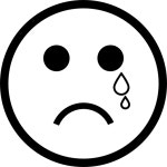 Crying emoticon face - Free people icons Crying emoticon face free vector icons designed by Freepik