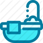 Bathtub - Free furniture and household icons Bathtub free vector icons designed by lutfix