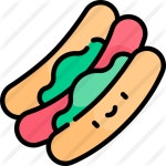 Hotdog - Free food and restaurant icons Hotdog free vector icons designed by Freepik