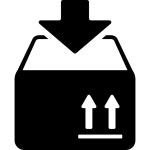 Delivery of a box - Free business icons Delivery of a box free vector icons designed by Freepik