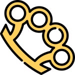Brass knuckles - Free weapons icons Brass knuckles free vector icons designed by Freepik