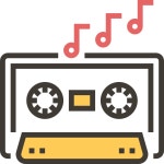 Cassette - Free music icons Cassette free vector icons designed by Eucalyp
