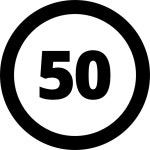 50 Speed Limit Sign - Free Maps and Flags icons 50 Speed Limit Sign free vector icons designed by Freepik