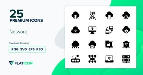 Network 25 premium icons (SVG, EPS, PSD, PNG files) 25 premium vector icons of Network designed by kerismaker