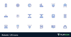 Robotic 25 free icons (SVG, EPS, PSD, PNG files) 25 free vector icons of Robotic designed by Good Ware