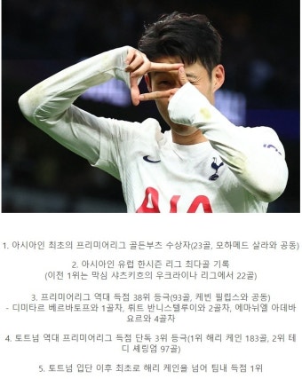 포모스 손흥민, EPL 아시아 최초 득점왕 손흥민, EPL 아시아 최초 득점왕