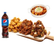 포모스 노랑통닭 3종세트+ 떡볶이 + 콜라 노랑통닭 3종세트+ 떡볶이 + 콜라