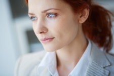 Close-up of business woman with blue eyes  Photo | Free Download