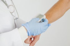 Female doctor checking blood pressure at arm  Photo | Free Download
