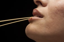 Human food pasta pose spaghetti  Photo | Free Download