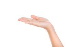 Open hand on white background  Photo | Free Download