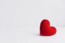 Pretty cloth heart on white background  Photo | Free Download
