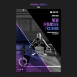 Free PSD | Gym vertical print template