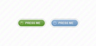 Shaped press buttons in green and blue  PSD file | Free Download