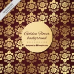 Background with golden floral ornaments  Vector | Free Download