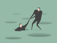 Businessman helping another businessman  Vector | Free Download Businessman helping another businessman